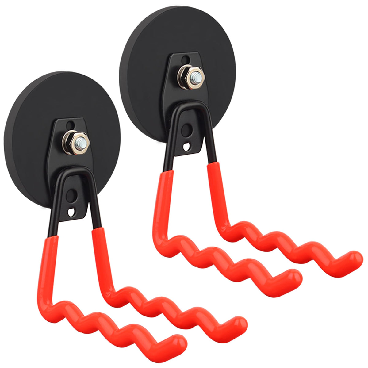 MUTUACTOR 2Packs Large Capability Heavy Duty Magnetic Hooks, Strong Magnet Hooks for Hanging Power Tools, Grill Utensils, Impact Drivers