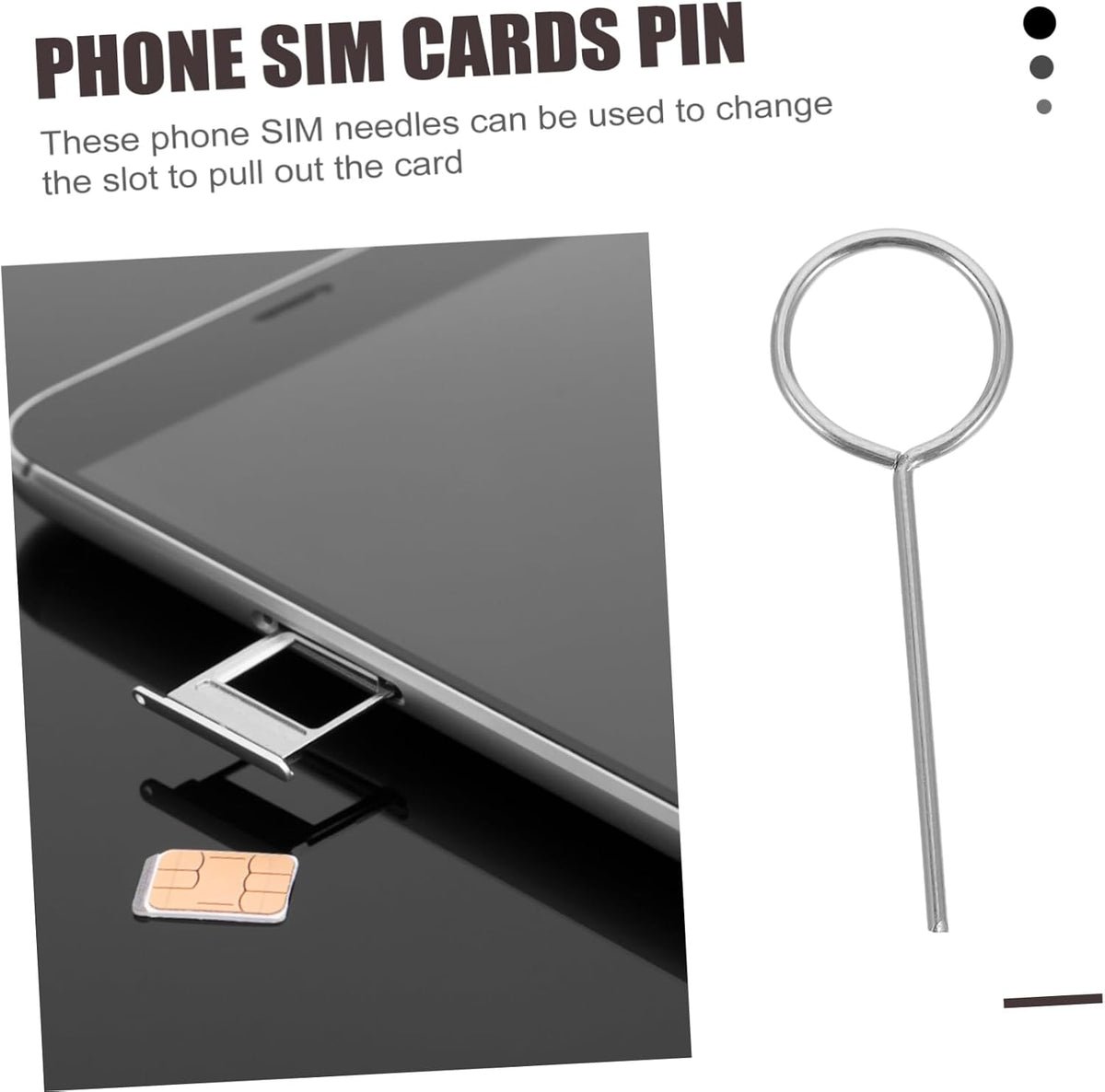 500pcs Housoutil Sim Ejector Tool for Mobile Phones Card Tray Removers for and More Easy to Use Sim Card Opener