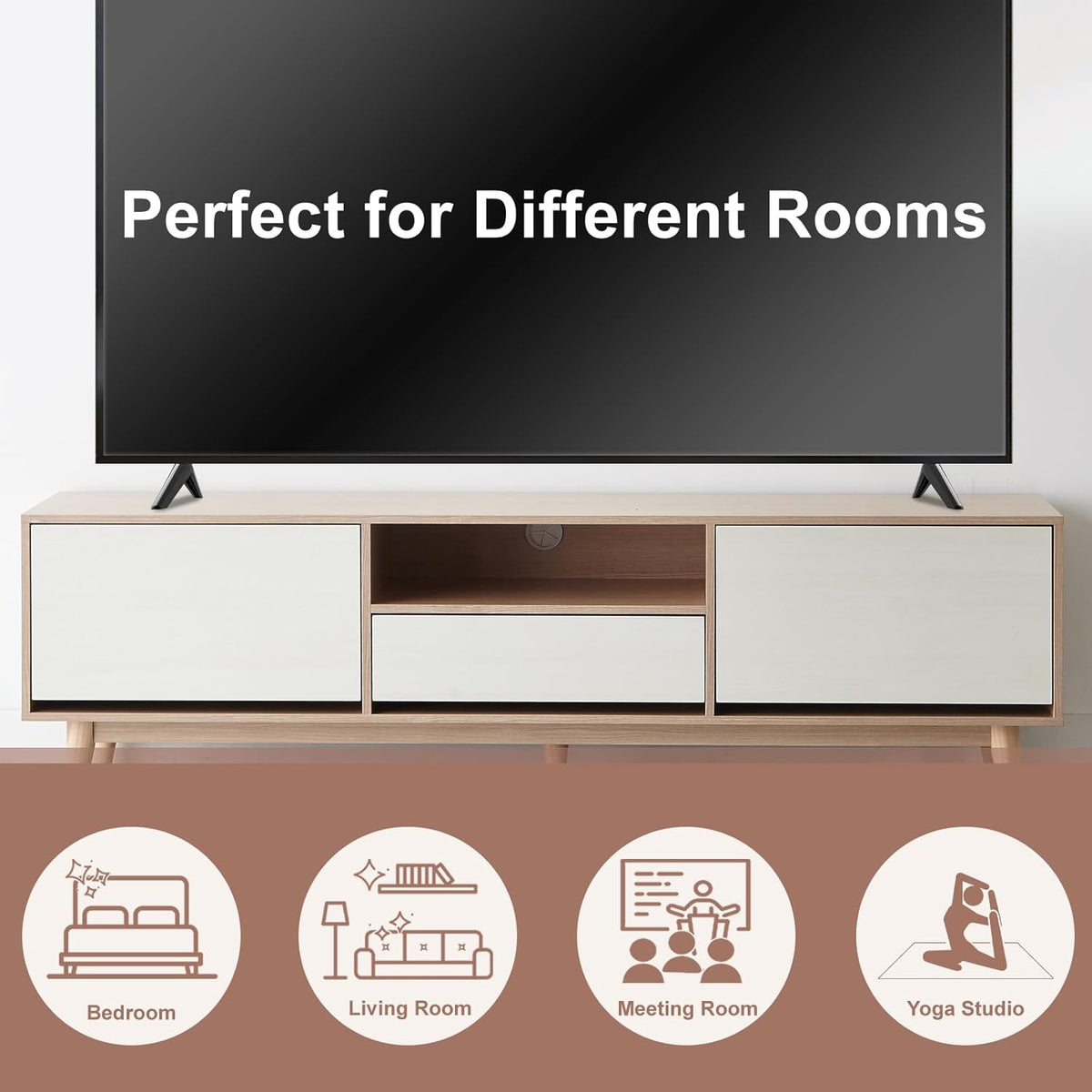 Maozhren 0.39in-0.78in, TV Stand Legs Replacement for Sceptre TV, Compatible with Hole Spacing Easy No-Drill