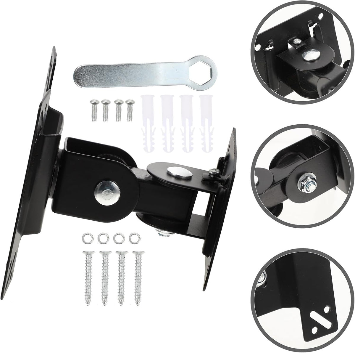 Uonlytech 14-27 Inch 360 Rotatable Wall Tv Mount Bracket Metal Pivot Monitor Holder Swivel LCD LED Screen Stand