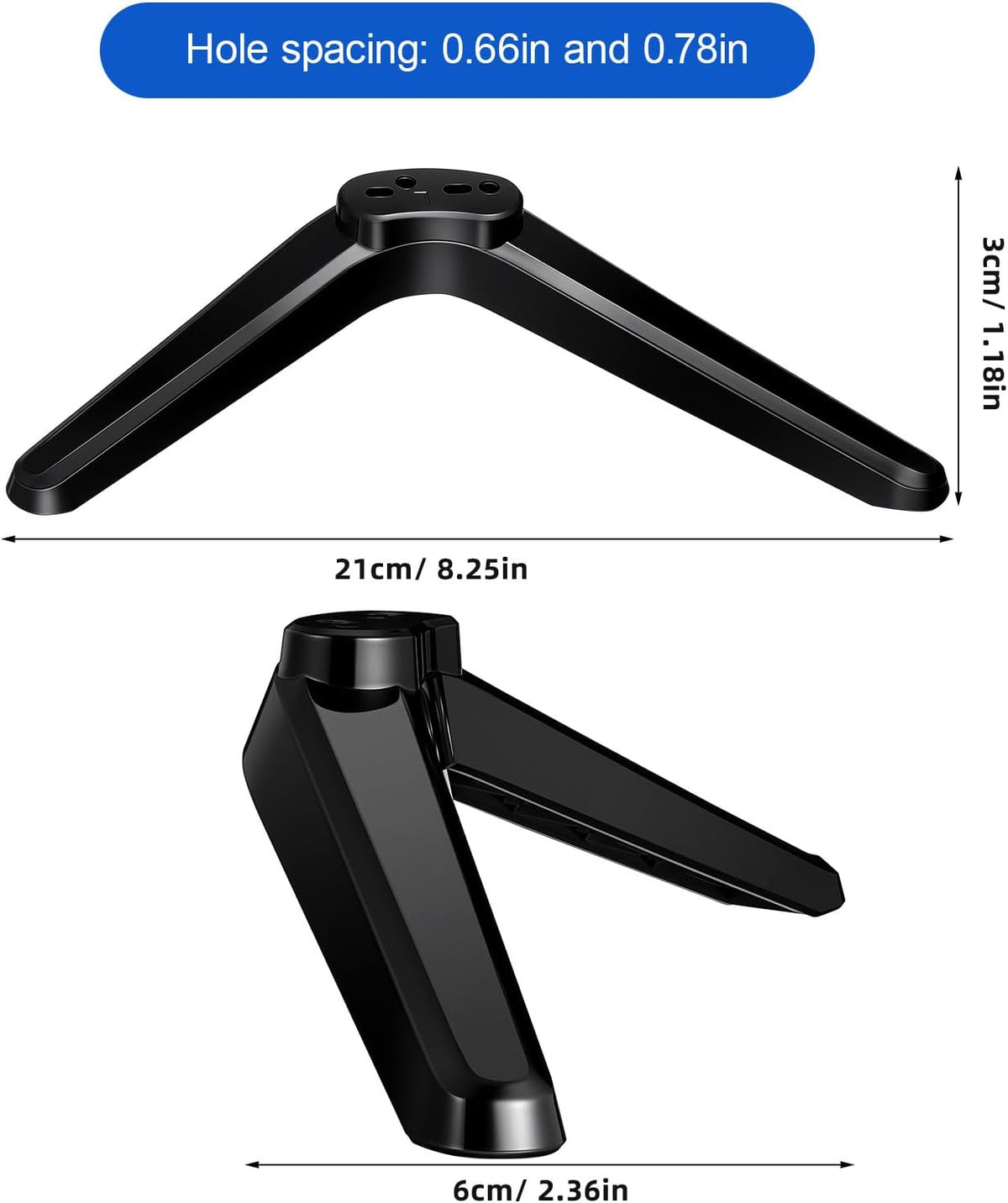 STOBOK 2pcs 32-55 Inch Universal Tv Stand Legs with Screws Tabletop Bracket Compatible with Roku Screens Plastic Tv