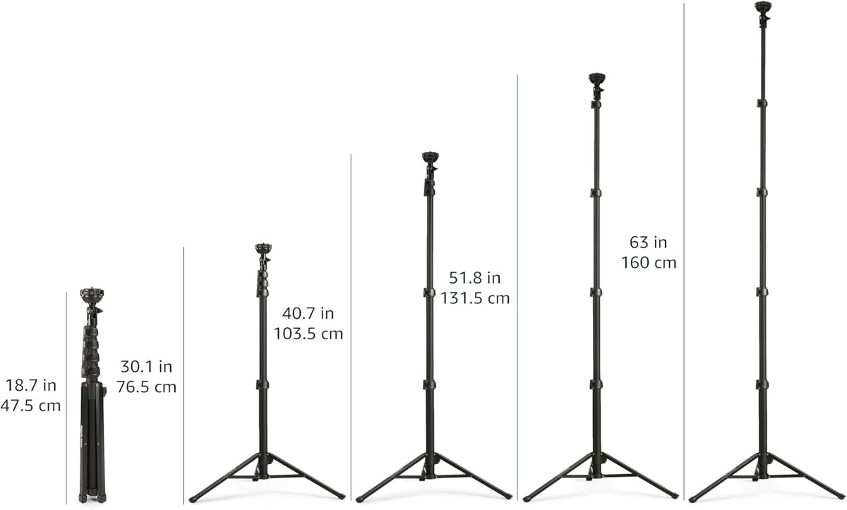 Amazon Basics 64-inch Extendable Tripod for Smartphones - Selfie Stick & Tripod Combo