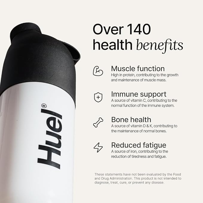 Huel Vegan Protein Powder | Strawberry | Complete Nutrition | 20g Protein Powder | 100% Plant-Based | 27 Vitamins & Minerals, Gluten Free, Non-GMO, Lactose Free | 26 Servings