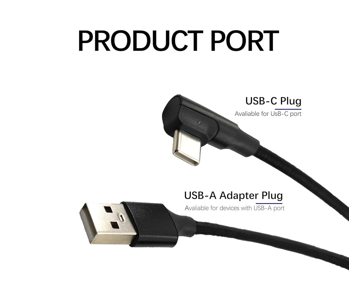 UIGOCLE 2.0 90-Degree (6.6FT) USB C Cable Compatible with USB to Type-C, Dash cam Extension Cable, mini Dash cam