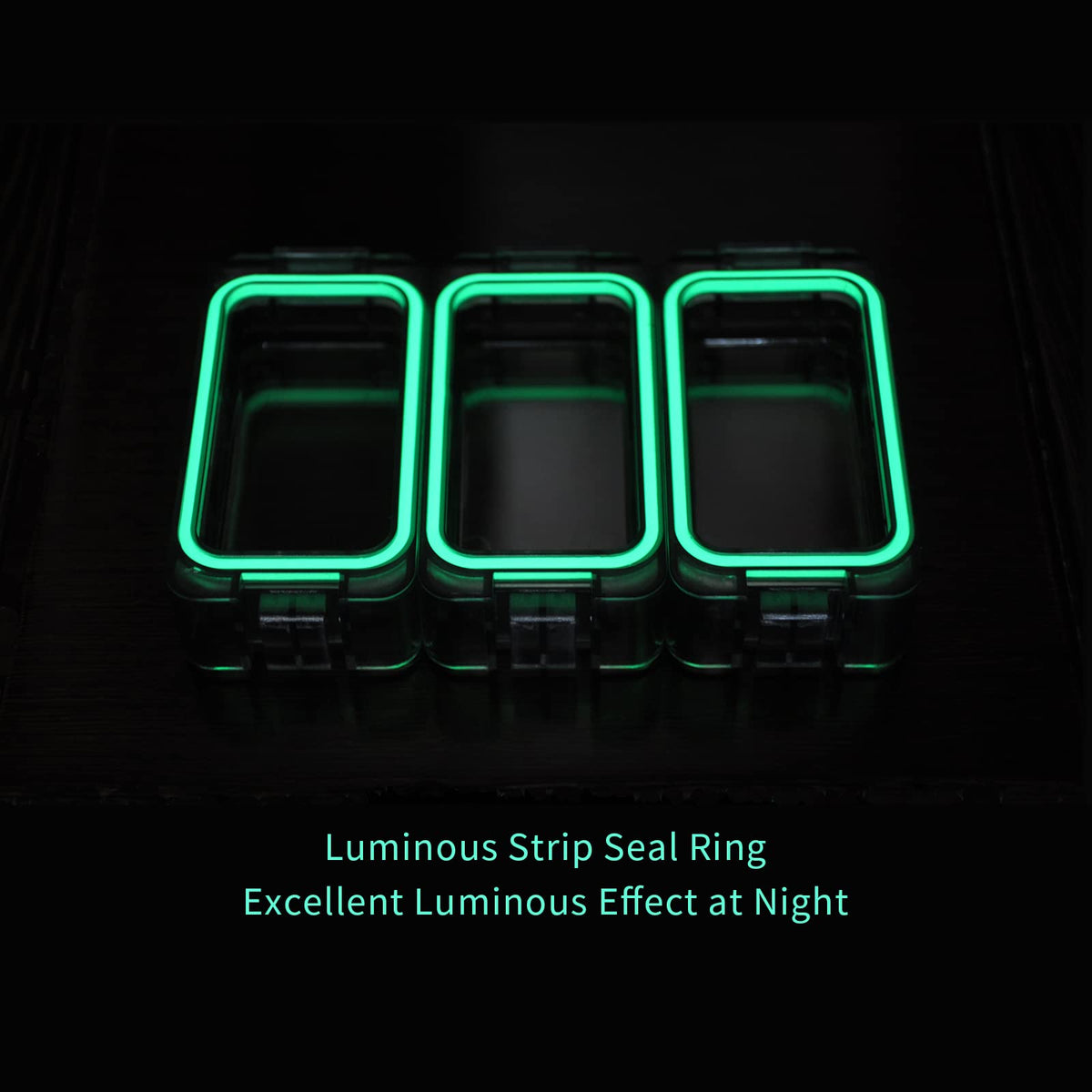 ECOFT Small Tackle Box 8pcs Removable Freely Assemble Fishing Tackle Storage Boxes Strip Seal Luminous Waterproof Fishing Tackle Organizer With Strong Magnetic Function Plastic Storage Organizer Box