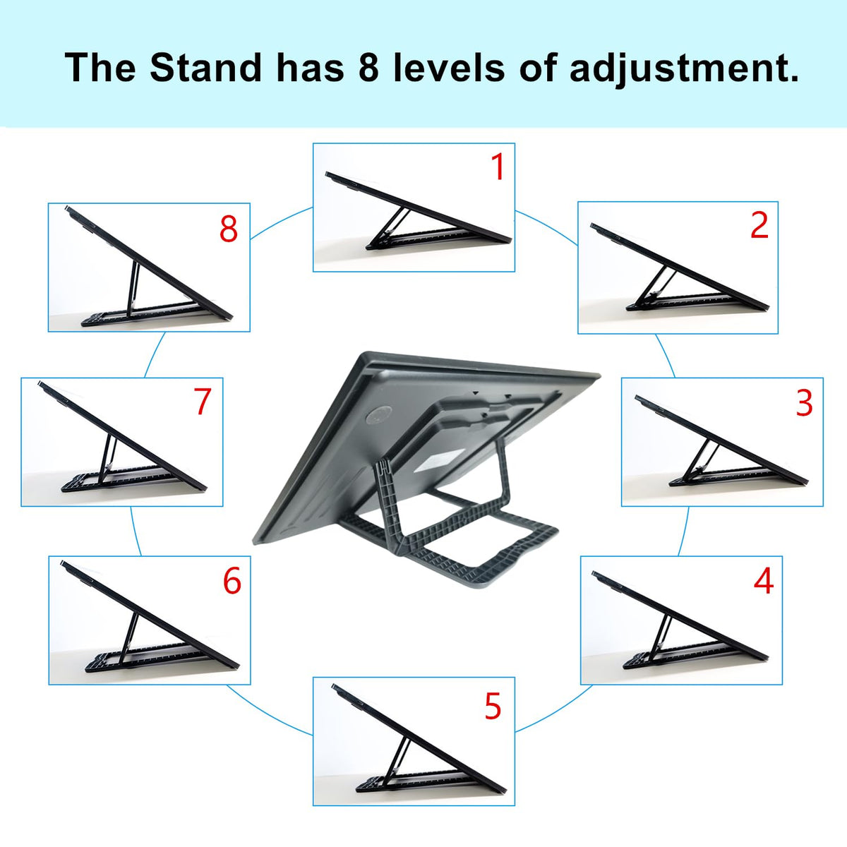 A3 Wireless Rechargeable Tracing Light Pad, 3-Colors & 8-Level Adjustable Brightness, 2500mAh Battery Powered Ultra-Thin Light Board with Foldable Stand for Diamond Art Painting