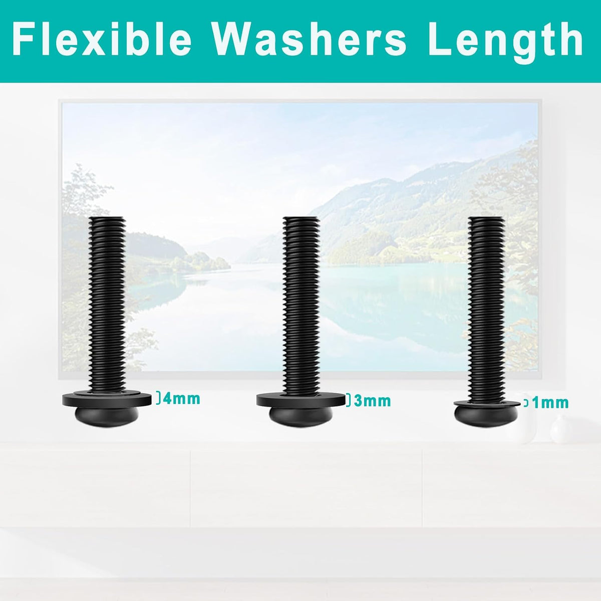 Yaotieci 24" 32" 39" 40" 42" 43" 48" 50" 55" 58" 65" 70" 75" TV Stand Legs Screws Kit for Insignia TV Legs