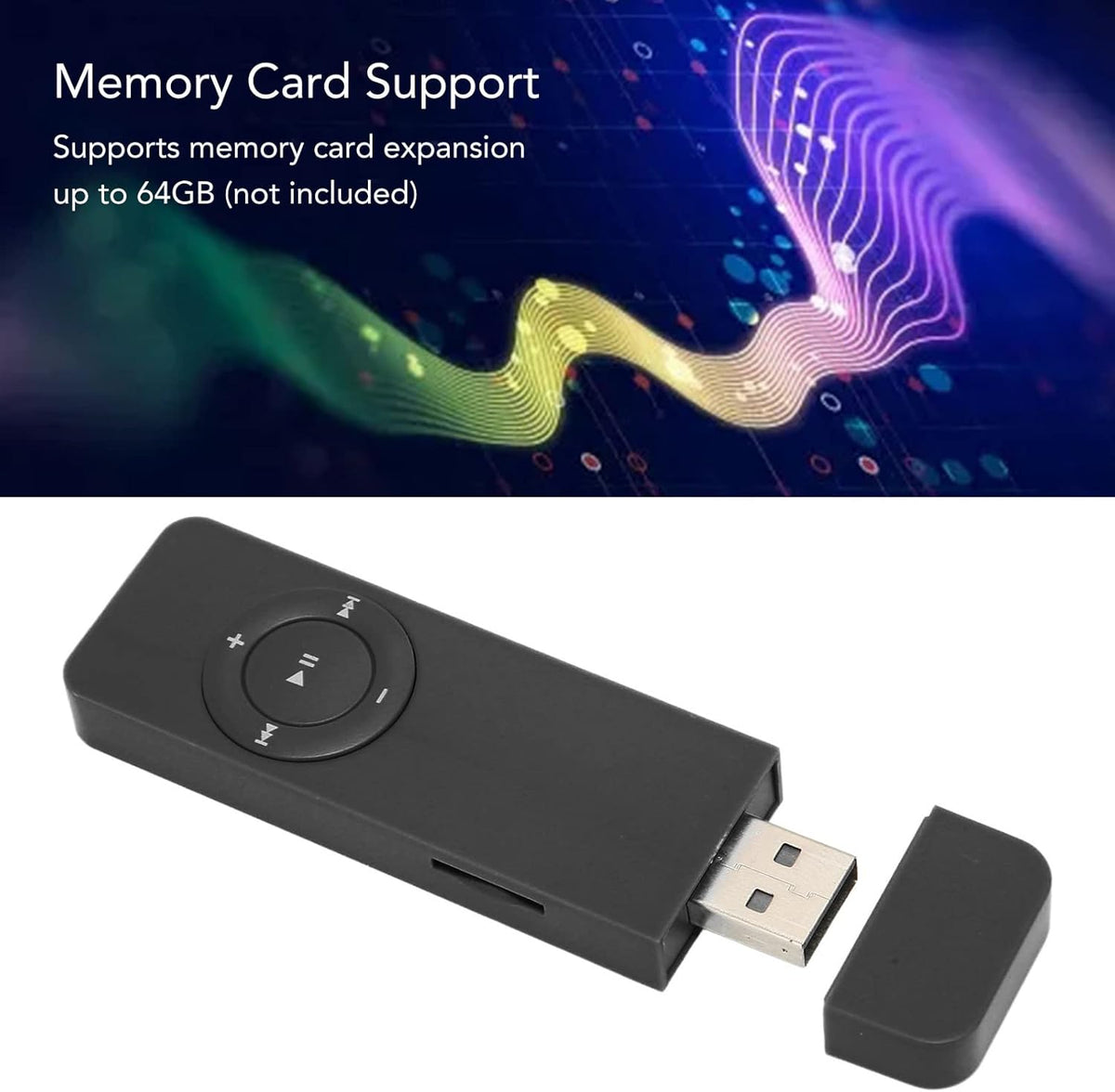 XUMIUZIY MP3 MP3 64GB, USB Player, USB Stick Music Player, HiFi Lossless Sound, Expandable UP to Mini & Portable