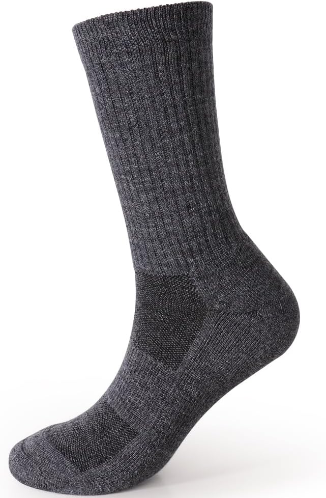 EnerWear 4 Pack Women's Merino Wool Outdoor Hiking Trail Crew Sock