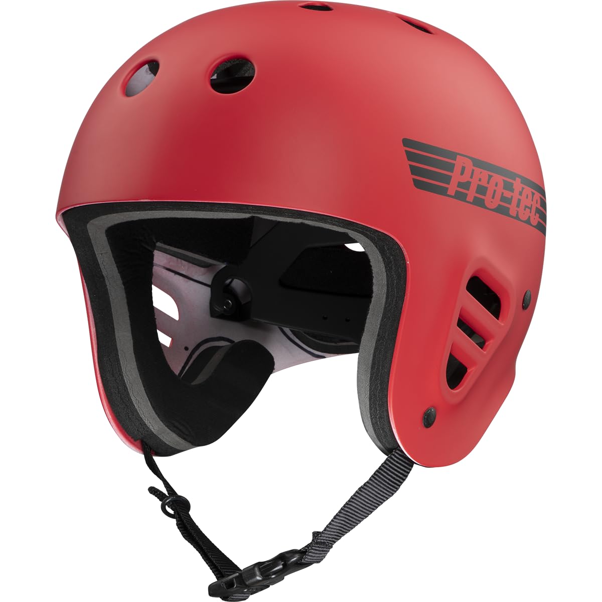 Pro-Tec Full Cut Water Wakeboarding Helmet, Ideal for Wakeboarding, Kayaking, Whitewater Rafting or Kite Surfing, – Medium – Bright Red Matte