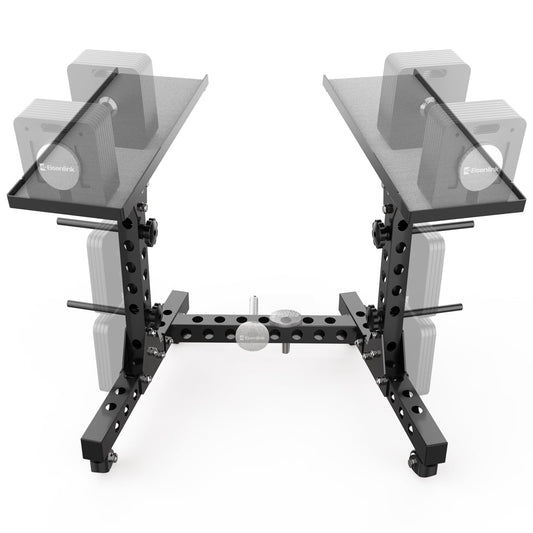 Eisenlink Adjustable Dumbbell Rack & Weight Rack, Holds 440 lbs, Space Saving Design for Home Gym Organization (High Rack)