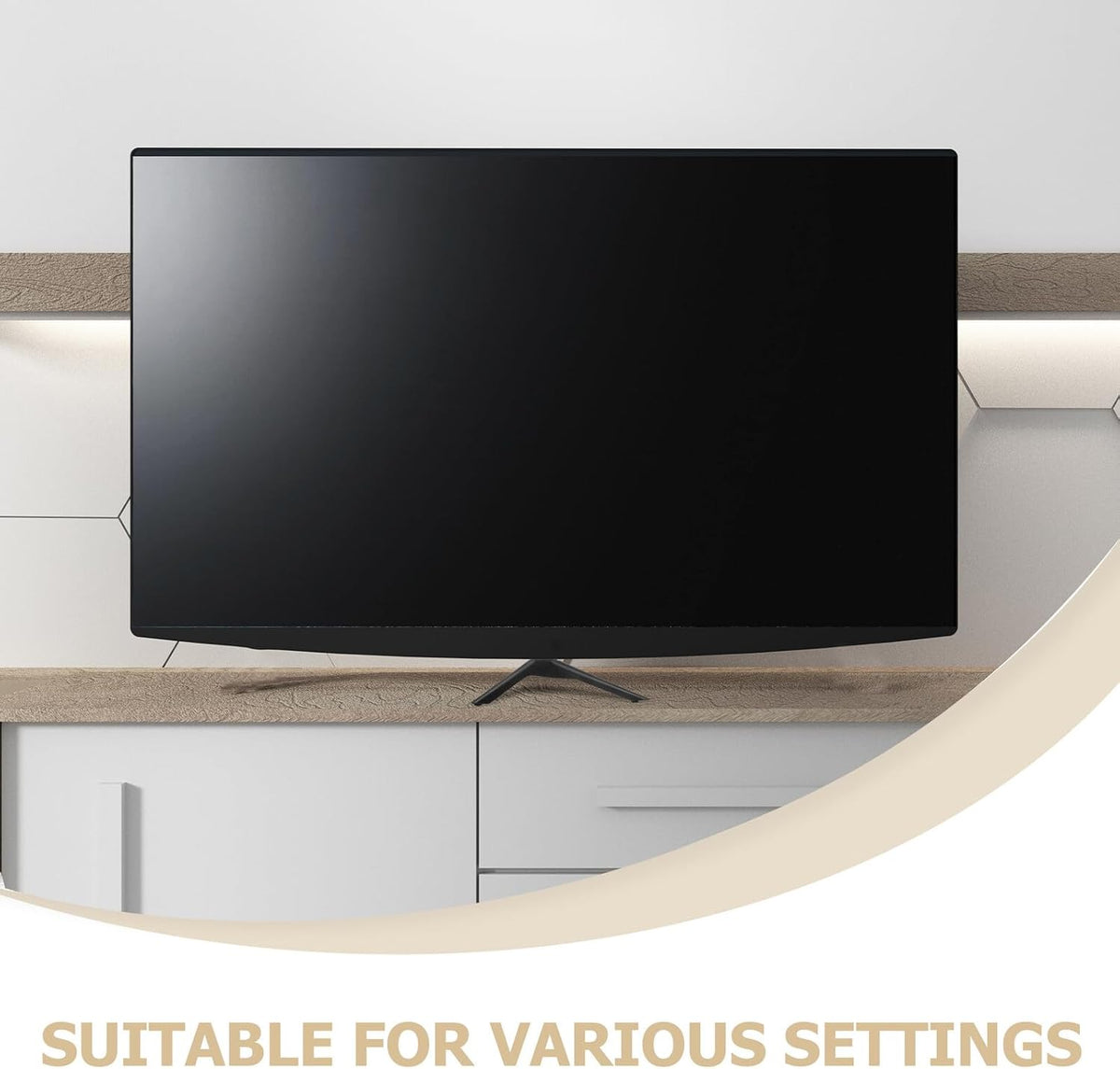 SECFOU 32-43 Inch Universal Tv Stand Base for Televisions with Screws, Tabletop Support Frame Replacement for LCD LED