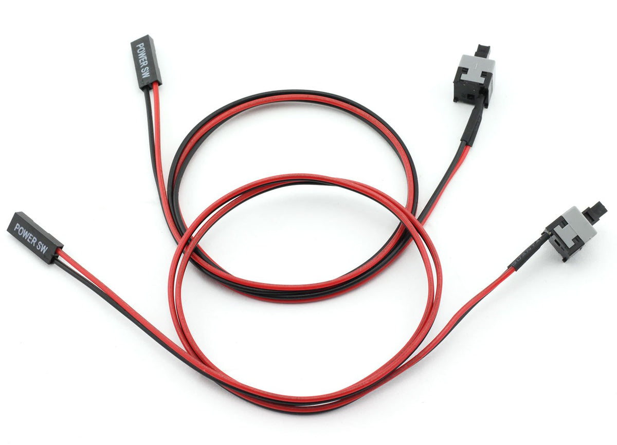 MEETOOT 2pcs On/Off/Reset 2 50cm PC Power Button ATX Desktop Computer PC Case Motherboard Switch Power Cord Re-Starting