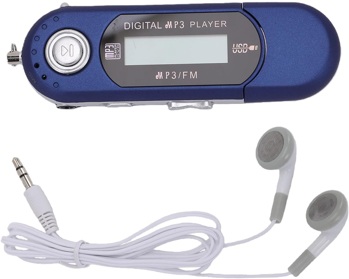 Tangxi 2.0 MP3 MP3 32GB USB Player with Earphone, USB Music Player Stick with FM Radio, Support TF Card, Portable LCD