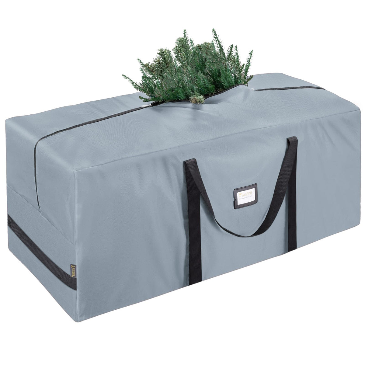 BALEINE 7.5 ft Christmas Tree Storage Bag, Heavy Duty 900D Oxford Fabric with Reinforced Handles and Dual Zippers Wide Opening, Extra Large Storage Container for Trees and Decorations (Grey)