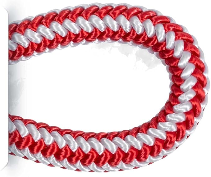 Pelican Rope 16-Strand Arborist Rope, 1/2 in (12.7 mm), 5400 lbs MBS, Static Climbing Rope, Rescue Operations, High Visibility, 120 ft, Tight Spliced Eye, Orange/White