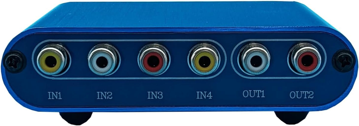MUSYSHOW 4x2 4 2 SPDIF Coaxial Audio Switch Box - Input Output Digital Coaxial Signal Switcher Selector for Home