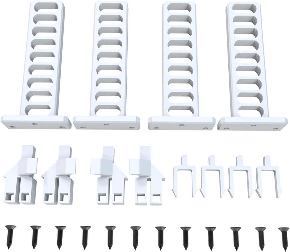 LekWinGi Universal Under Desk Mount for Power Brick Holder Docking Station Mount Power Strip (White)