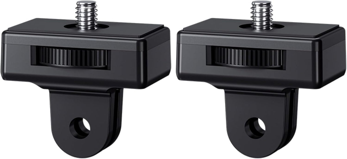 JJC 2-Pack Adapter,1/4"-20 Insta360 X4 X3 3 XT-50 T7 Action Camera Mount Screw Tripod Adapter Screw Camera Mount