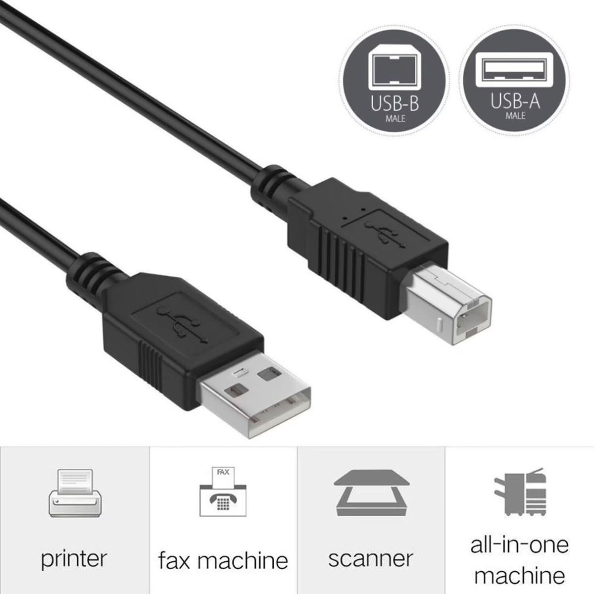 MDCGPower 6ft MS906 MS908 MS908P DS708 USB PC Cable Cord Compatible with Autel MaxiSYS Diagnostic Scanner MaxiSYS Pro