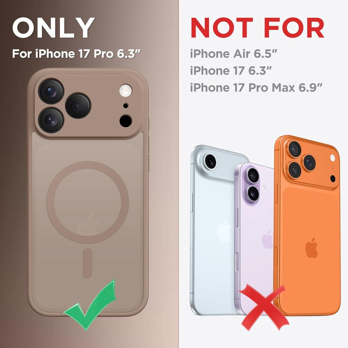 CAPRARO 17 Magnetic for iPhone Pro Case, Upgraded [Full Camera Protection] [Compatible with MagSafe] Protective