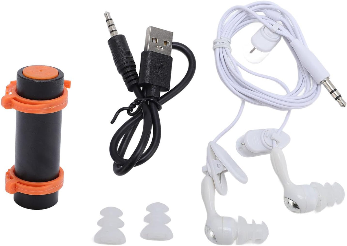 EBTOOLS IPX8 MP3 8GB Swimming Water Proof Player, Underwater Music Player with Water Proof Headphones, for Diving