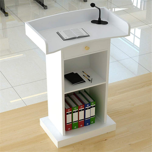 FAiruo Stand Up Lectern Lecterns Podiums Podium Speaking Taiwan Ceremonial Desk Simple Modern Welcome Shopping Guide Reception Customer Desk Host Stage for Churches School Hotel