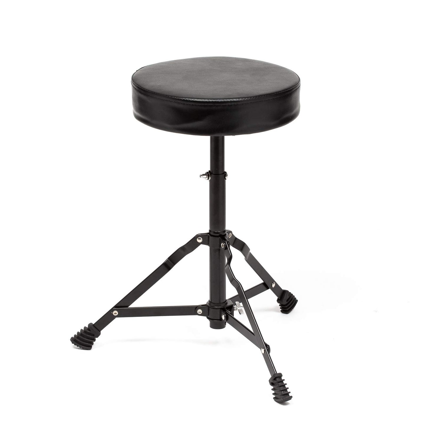 Ashthorpe 5-Piece Complete Full Size Adult Drum Set with Remo Batter Heads - Black