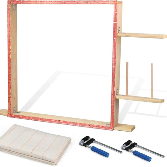 Cross Stitch Frame 80/90cm Tufting Frame Large tuft Rug Punch Needle Carpet Making(90x90cm)