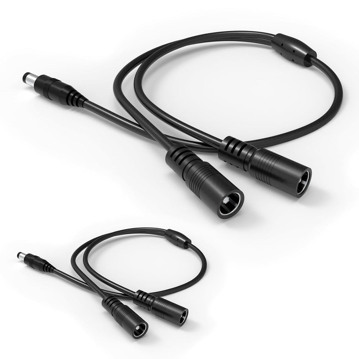Varbmt 2 Pack 60CM 5.5mm 2.1mm 1 2 2 DC x Power Supply Y Splitter Adapter Cable DC Power Extension Wire Male to Female