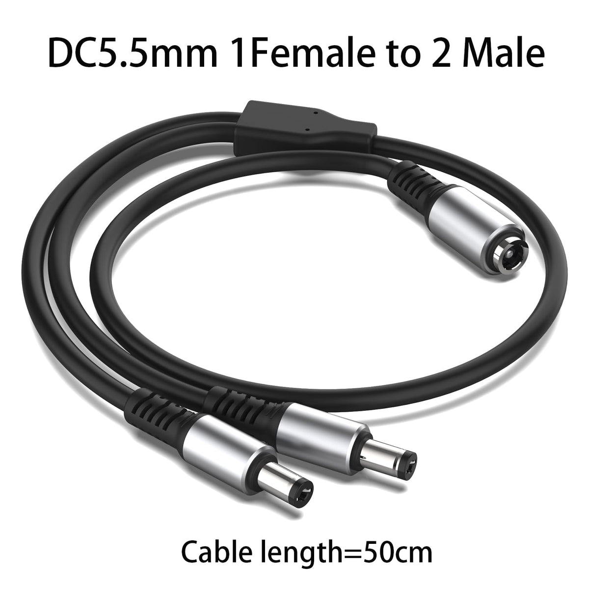 sovunis 1 2 5.5mm 2.1mm 50cm DC Y Splitter Cable Female to Male, x DC Power Extension Adapter Cable for CCTV