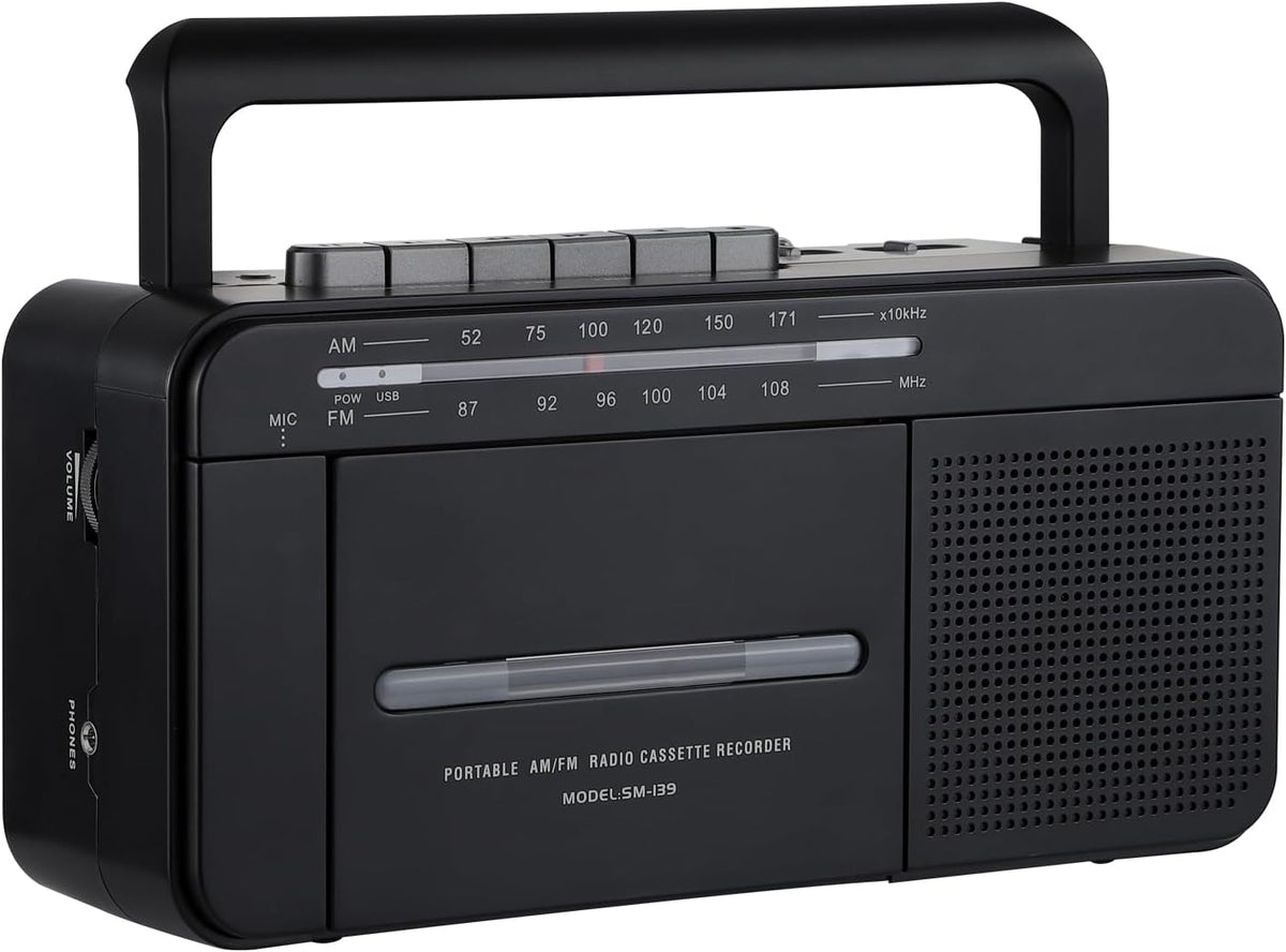 SEMIER MP3 Cassette Cassette MP3 Boombox Conversion Tape Player Recorder AM FM Radio, to Digital Converter, USB