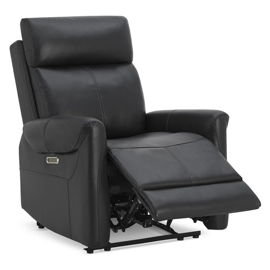 KISLOT Leather Recliner Chair for Adults Wall Hugger RV Recliner with USB Charging Ports Electric Power Reclining Sofa for Living Room Home Theater Seating Bedroom