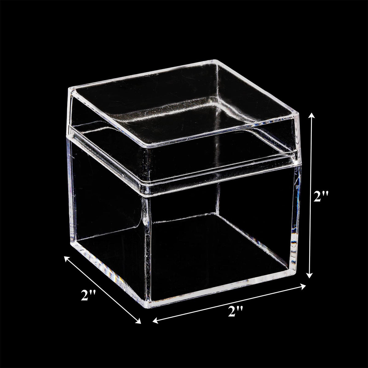 Okllen 36 Pack Acrylic Boxes with Lid, Clear Square Cubes Treat Gift Boxes Candy Storage Container for Candy, Little Trinkets, Jewelry, Party Favor, 2''x2''x2''/5x5x5CM