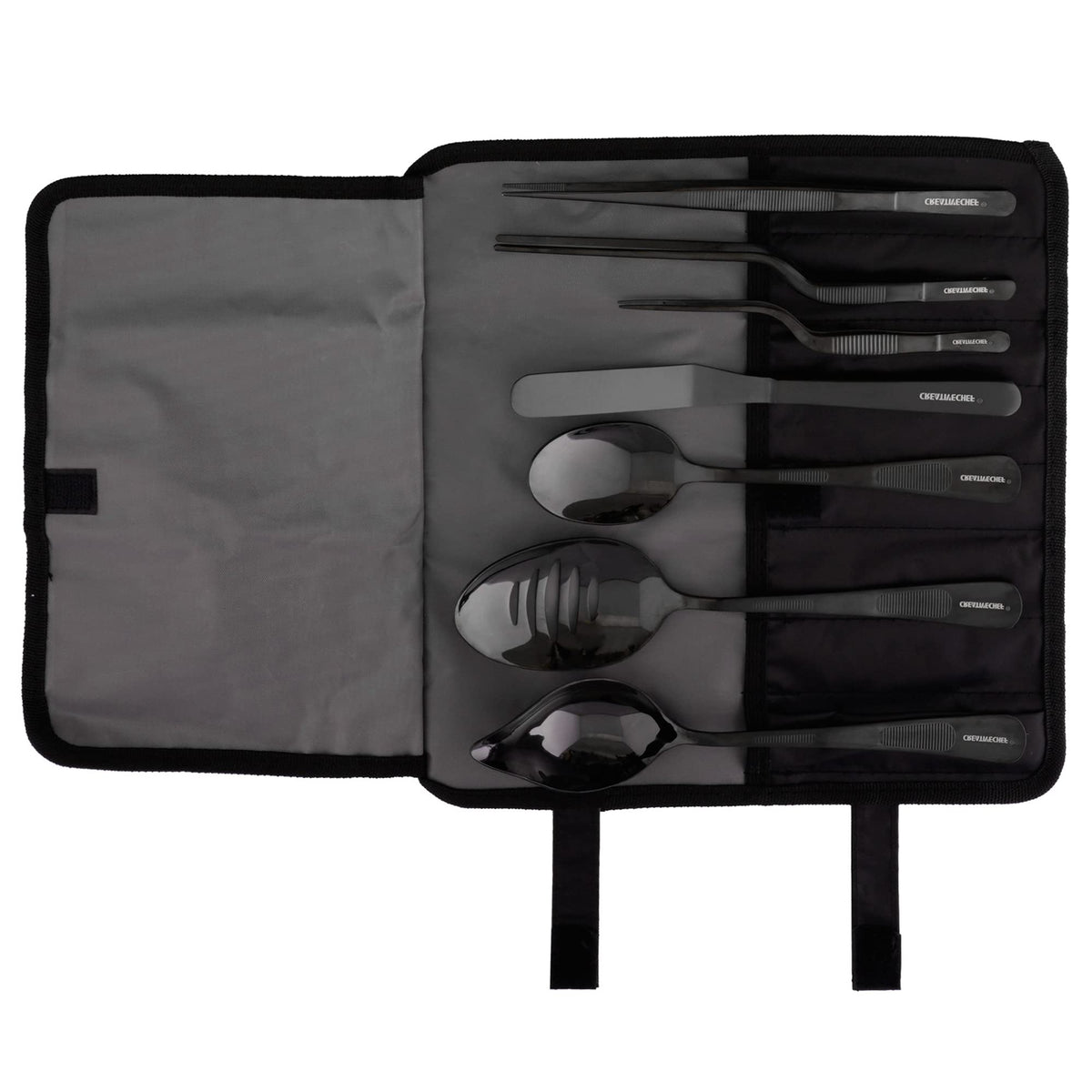 CREATIVECHEF Professional Chef Plating Kit, 7 Piece Culinary Plating Set, Black, Stainless Steel