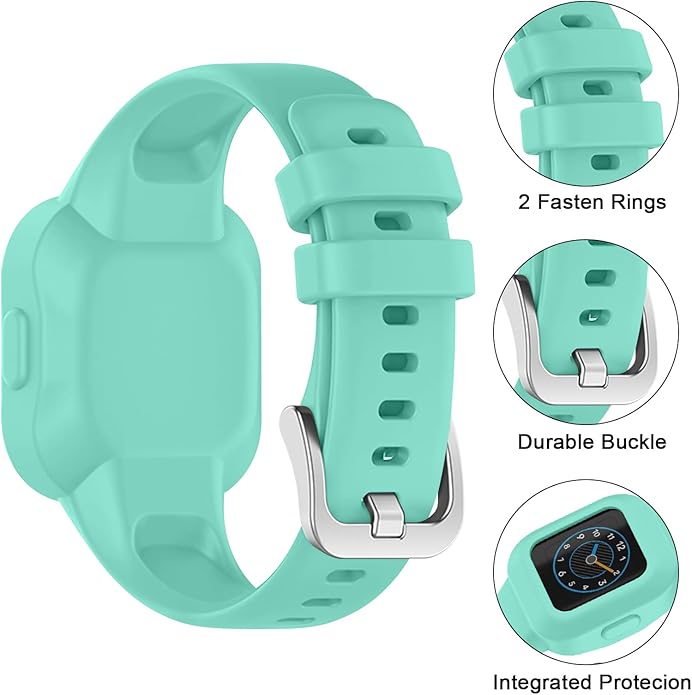 Meliya Silicone Band for Garmin Vivofit Jr 3 Bands, Soft Silicone Replacement Wristband Adjustable Sport Straps for Garmin Vivofit jr. 3