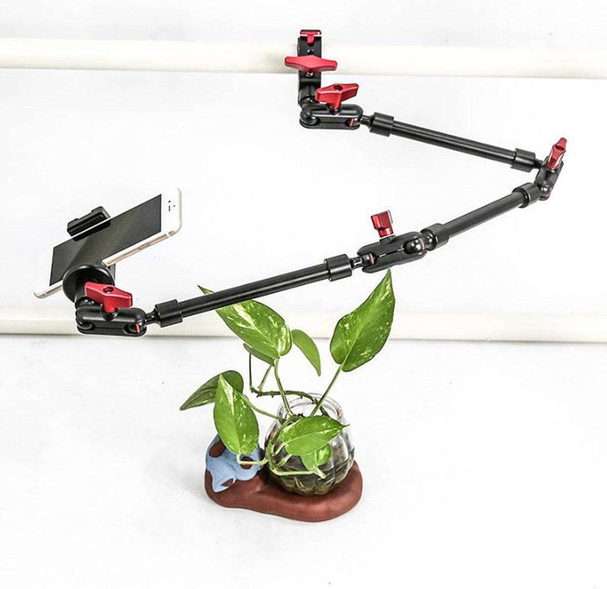 Sorandy 360 Overhead Camera Mount, Adjustable Articulating Magic Arm with Degree Rotation, Overhead Tripod, Webcam