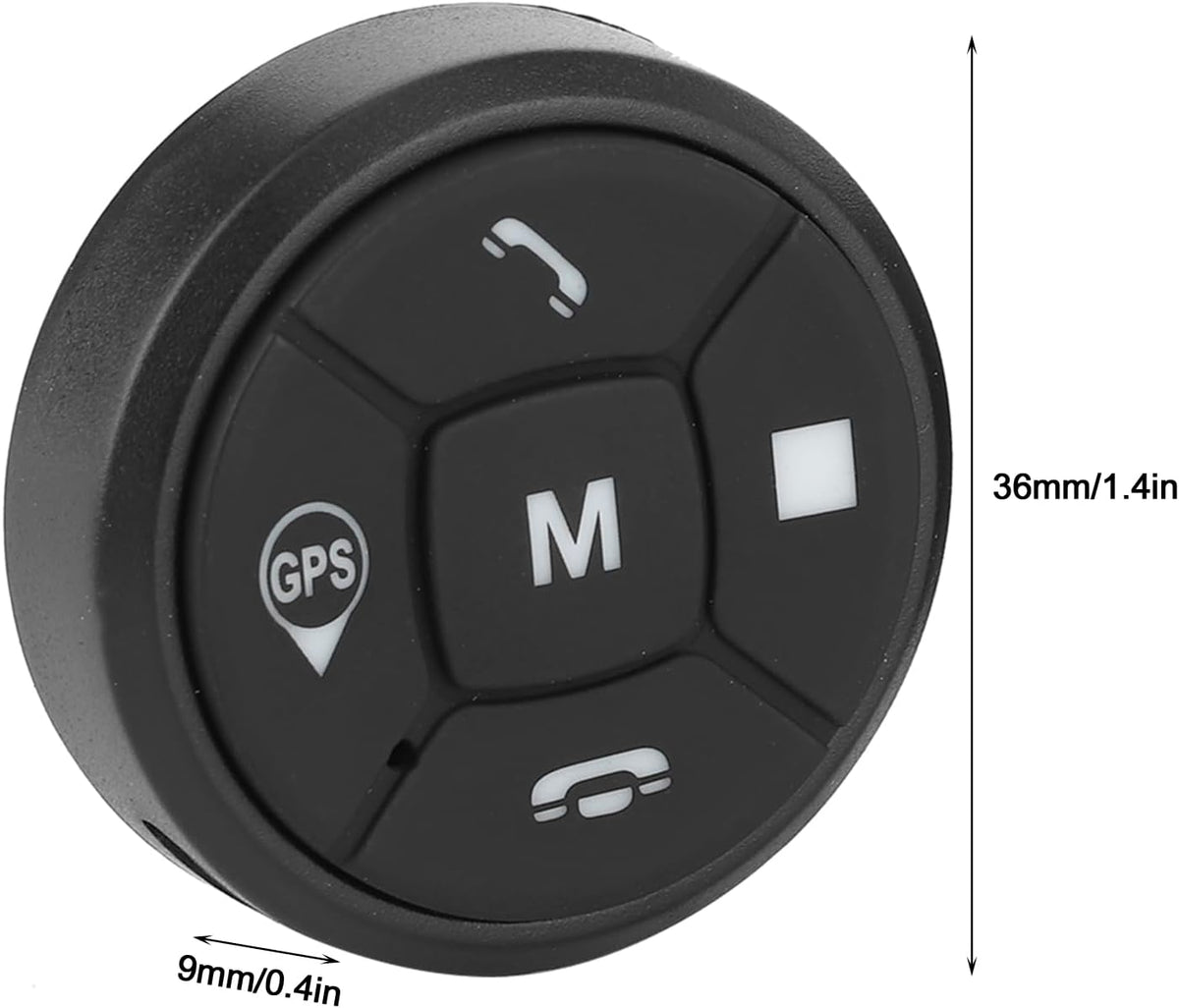 Locadence Wirelessly BT Media Remote Button, Steering Wheel Control Buttons Kit, Car Steering Wheel Button Media Remote