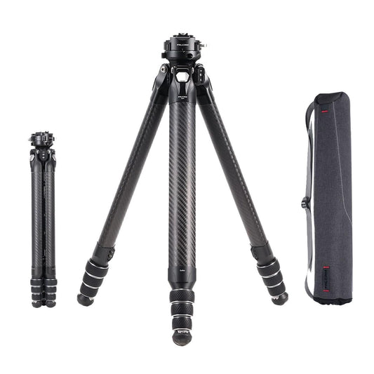 Falcam TreeRoot F38 Pro Carbon Fiber Tripod, 61" Quick Lock Travel Tripod with 360° Ball Head, 5kg Load, F22 Interfaces, 1/4" Screw, Carry Strap Holes for DSLR, Mirrorless, and Video Cameras