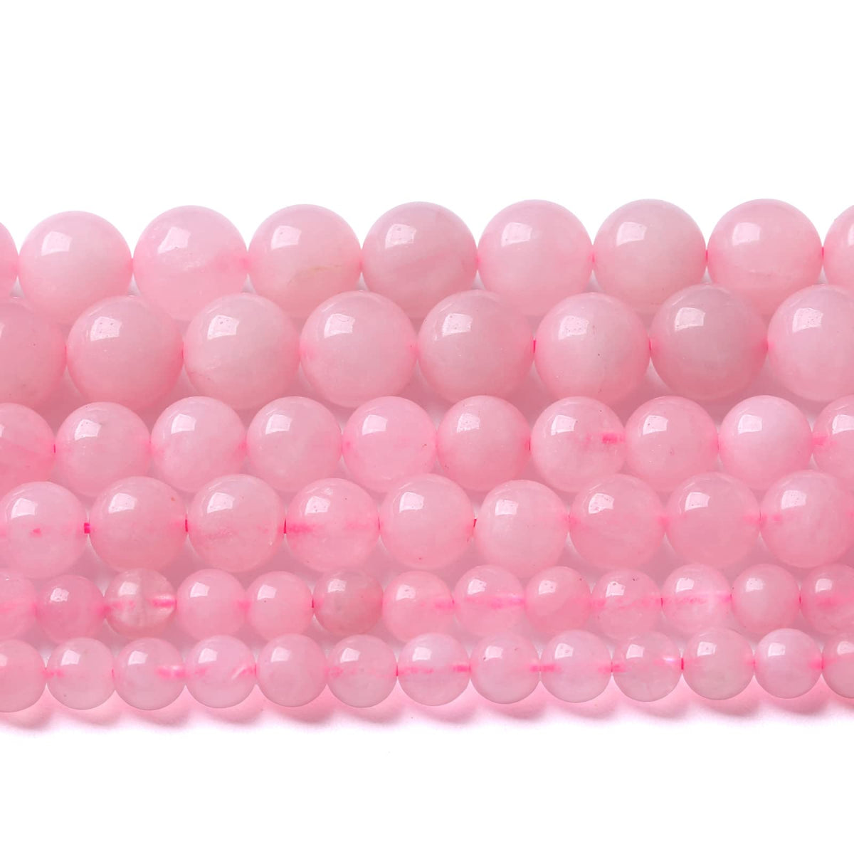 8MM 46PCS Natural Stone Brazilian Rose Quartz Crystal Beads for Jewelry Making DIY Bracelet