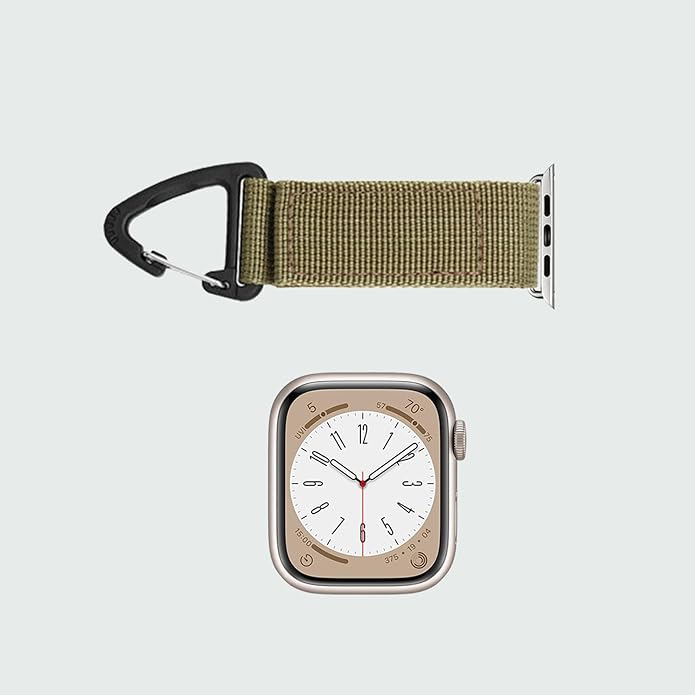 Tactical Duty Belt Keychain Compatible with Apple Watch 38mm 40mm 41mm 42mm 44mm 45mm 46mm 49mm, Watch Fob Military Braided Strap for iWatch Series 10 9 8 7 6 5 4 3 2 1, Ultra 2/Ultra/SE
