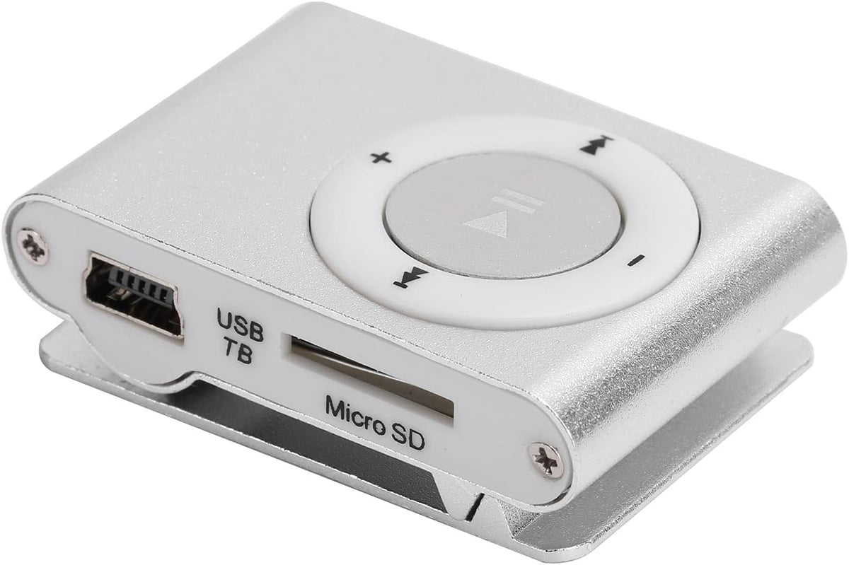 Wisoqu MP3 MP3 Player, Portable Digital Music Media Player Mini Back-Clip Player with Earphone and USB Cable