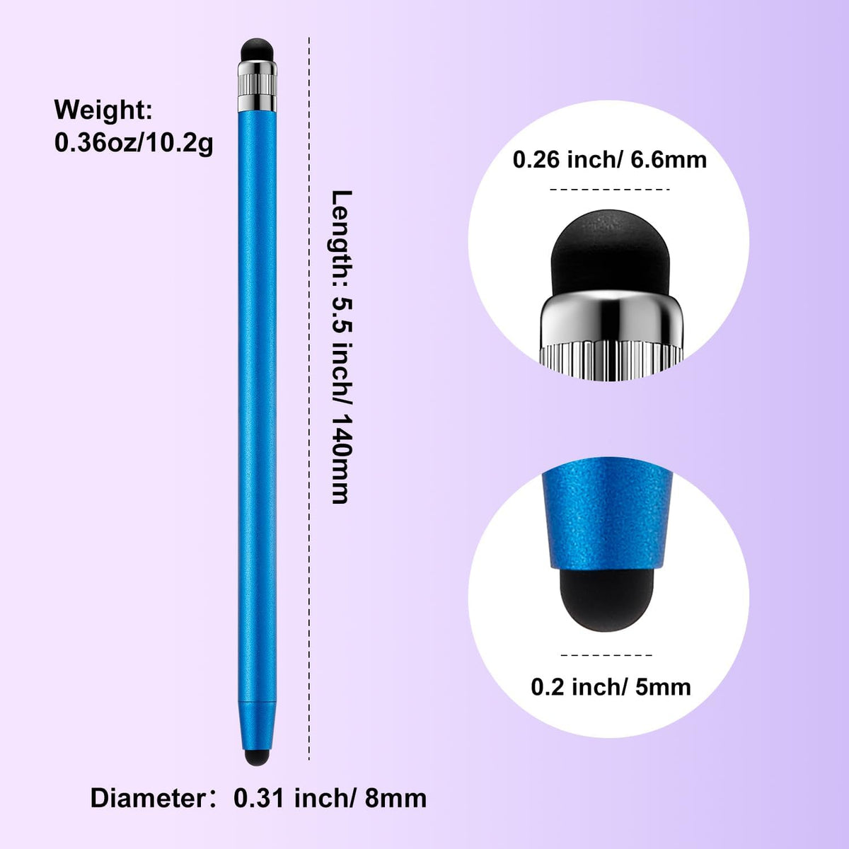ChaoQ 6pcs Stylus Pen for Touchscreen, High Sensitivity and Precision Stylus Pen for iPad iPhone Android and All Touch