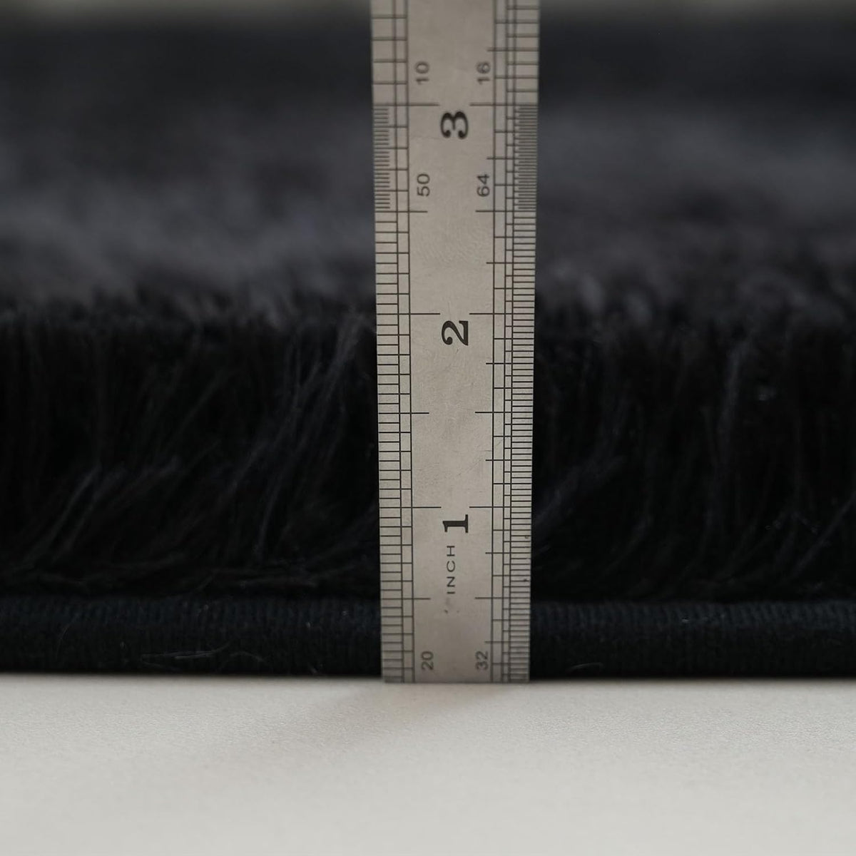 Skiennix 2x3 Fluffy Area Rug - Soft Shag Non-Shedding Indoor Carpet for Kids & Nursery | Black