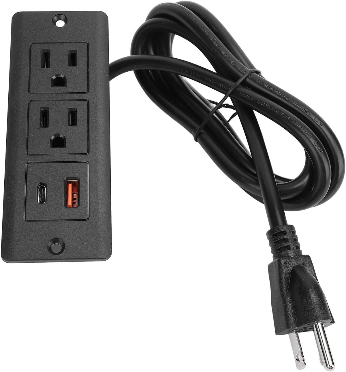 VELATEMOR 2 1.5m USB Power Strip Fast Charging Desk Outlet for Bedside Table Outlets Smart Technology Wire Cabinet