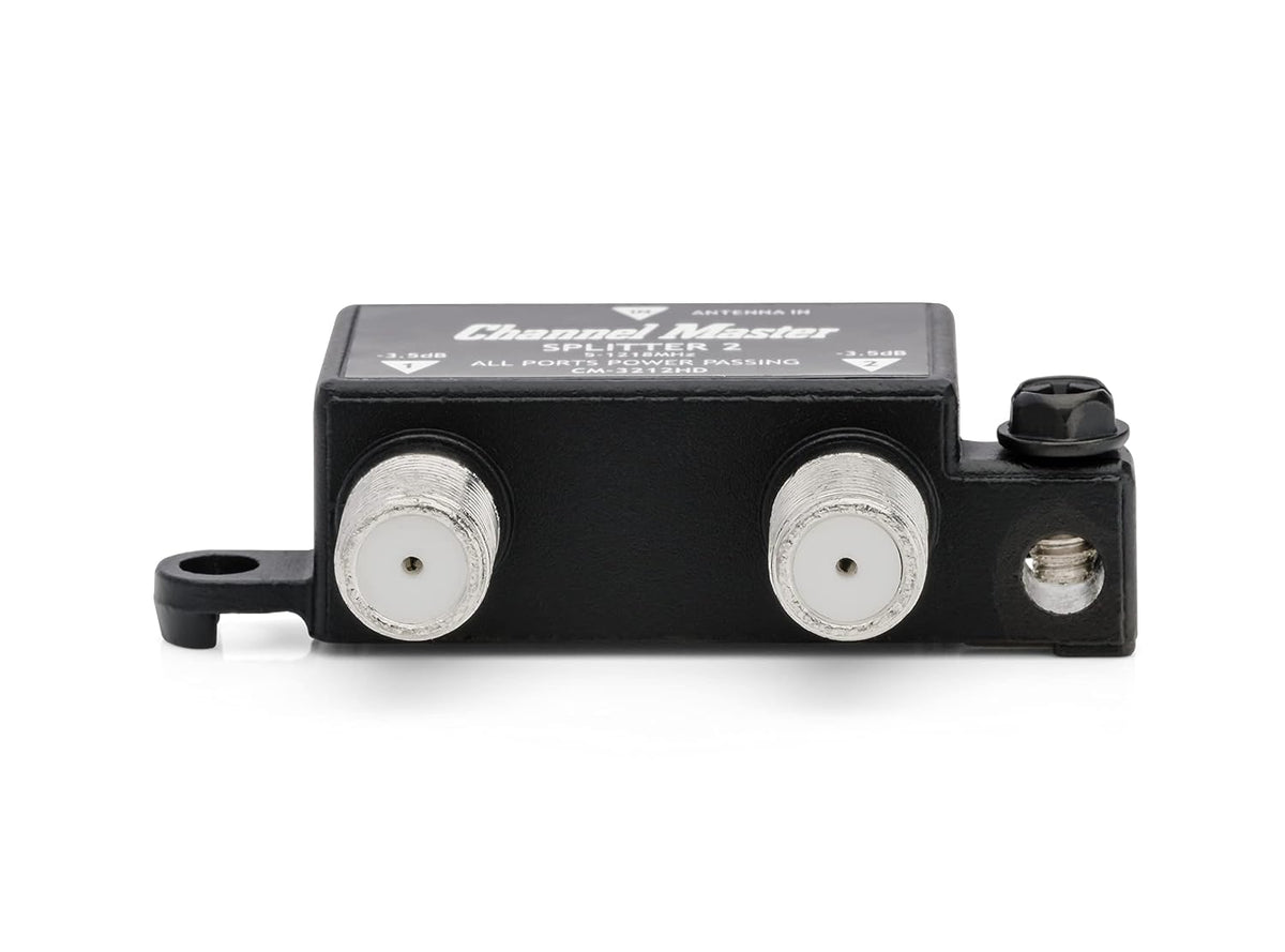 Channel Master 2 2-Way 2 Splitter | Splitter Distributes Digital HDTV Antenna Signal to TVs, One Input and Two Outputs