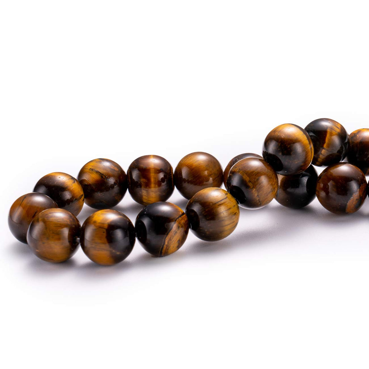 BEADIA Natural Yellow Tiger Eye Stone Round Loose Semi Gemstone Beads for Jewelry Making 6MM 61PCS