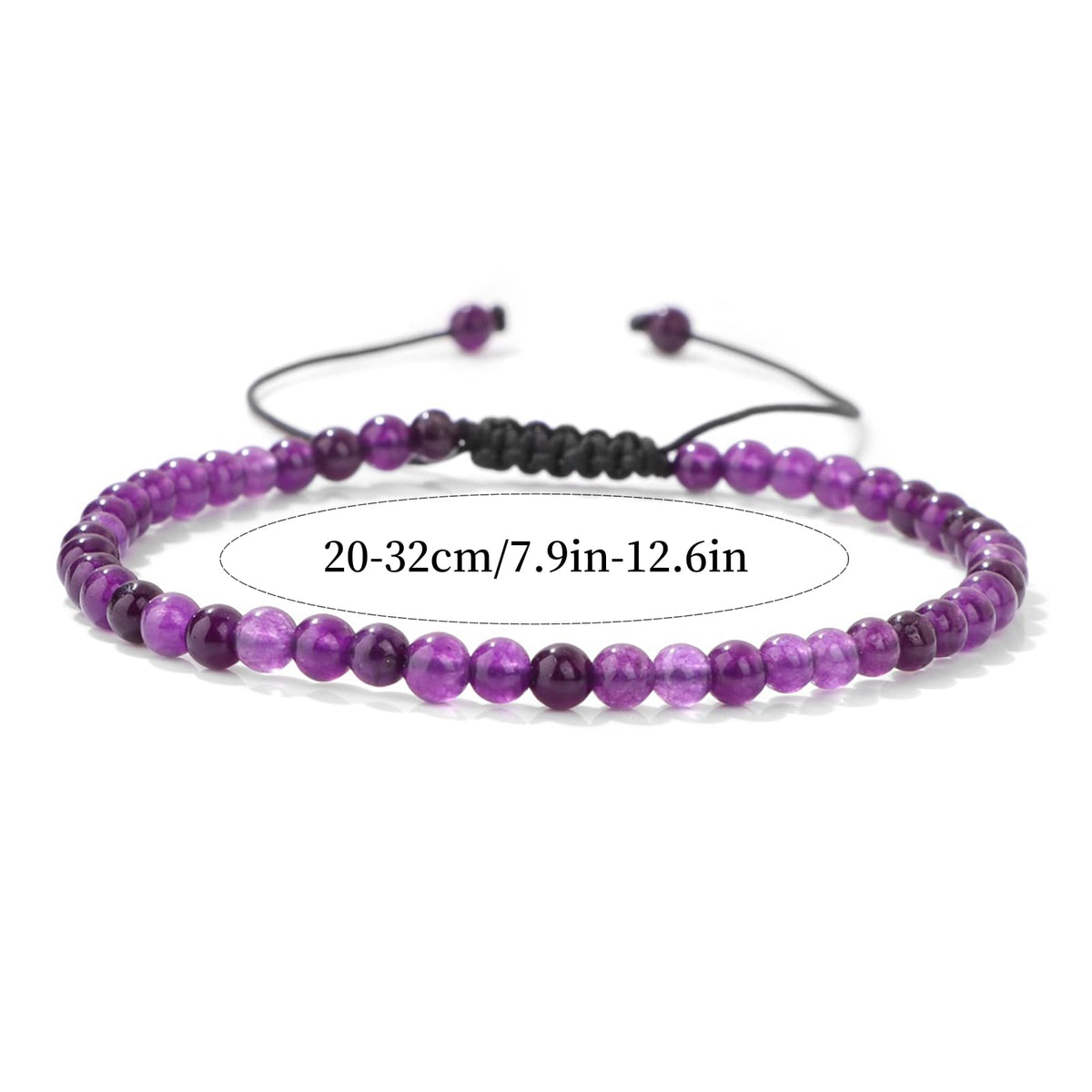 Lit Wall Amethyst Anklets for Women Beach Boho Ankle Waterproof Amethyst Crystal Anklet Bracelets Adjustable Beaded Ankle Bracelet Plus Size Anklets Gemstone Anklet Jewelry Gift for Her
