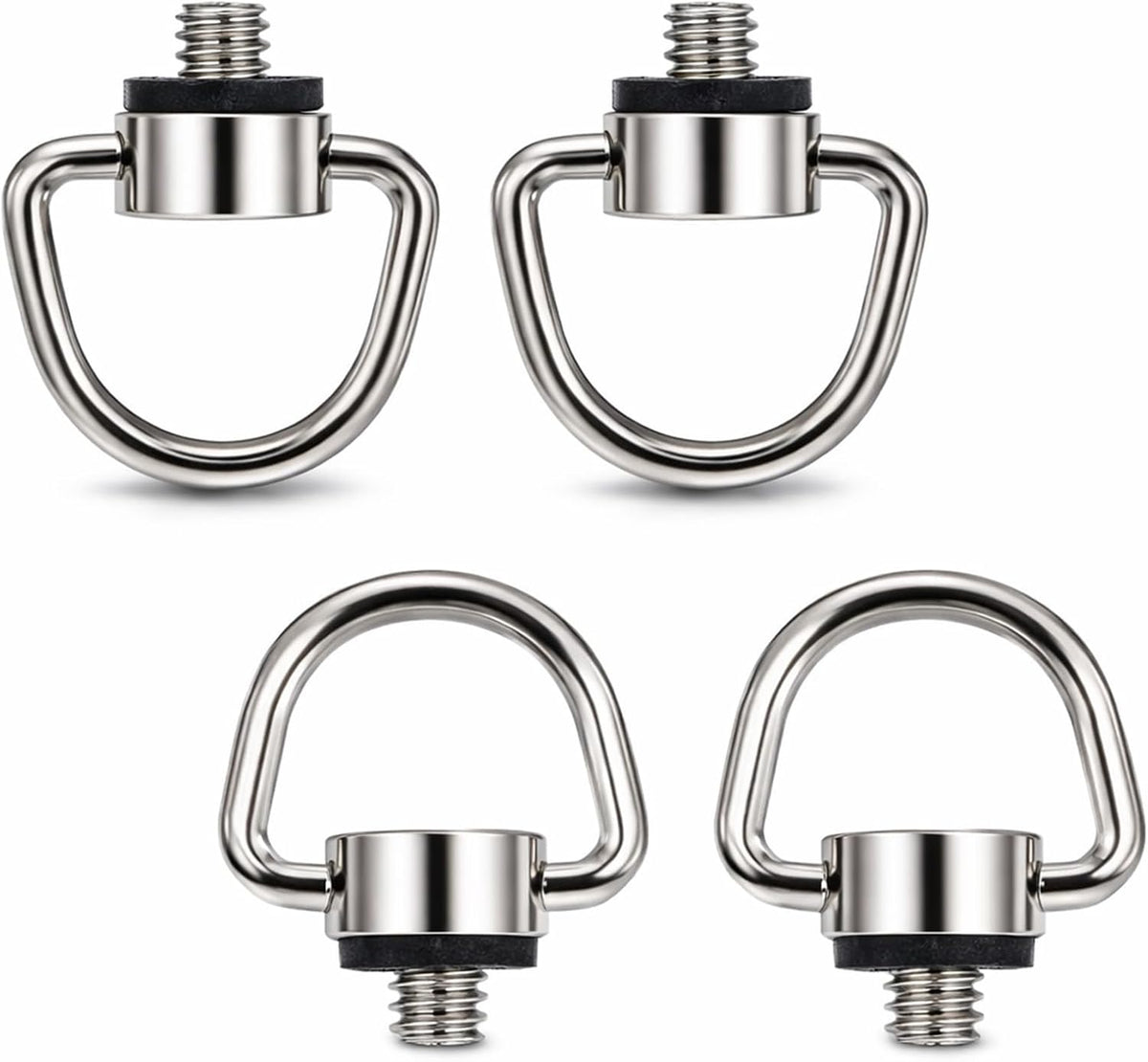 Qulkws 4pcs Holder,1/4"-20 Stainless Steel D Ring Screw, Camera D Ring Screws Hinged Thread, Fixing Screw Camera