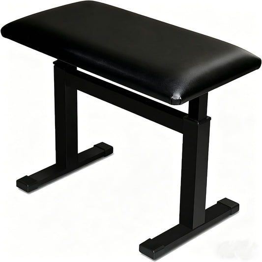 GAZOGJ Leather Piano Bench Luxury Genuine Leather Piano Stool I-Shaped Piano Bench,Hydraulic Automatic Lifting Technology,Strong Load-Bearing
